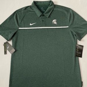 Nike Dri-Fit NCAA Michigan State Spartans On Field Apparel Polo Medium NWT